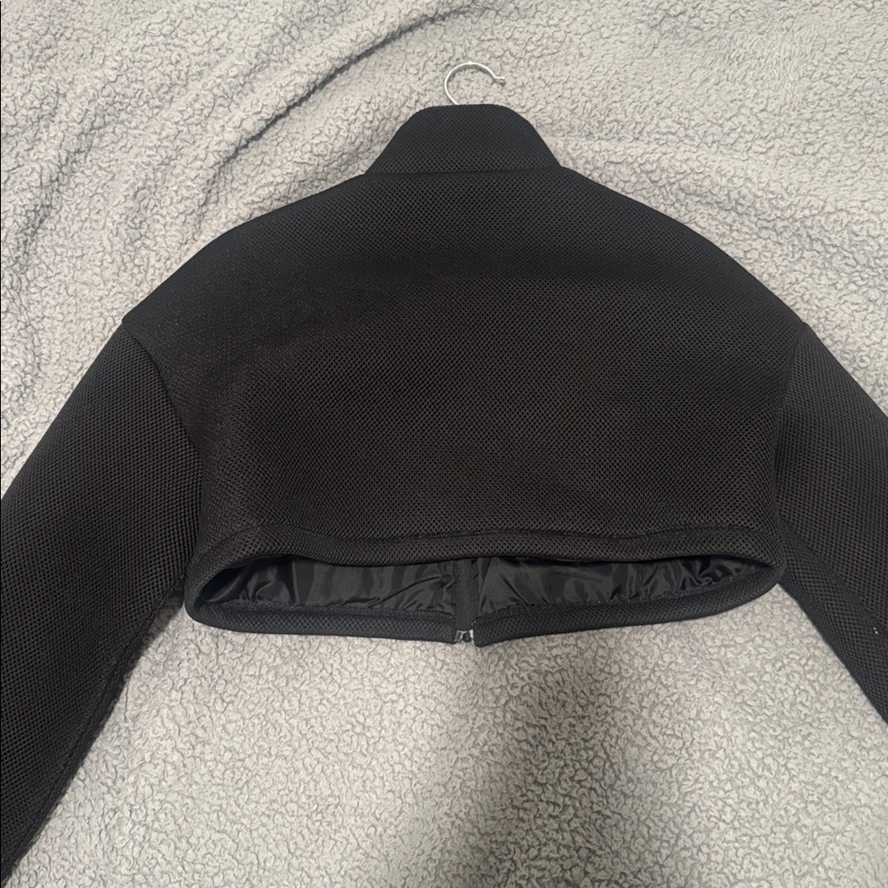 Women's Black Cropped Jacket - Picture 2 of 5